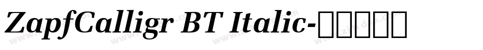 ZapfCalligr BT Italic字体转换